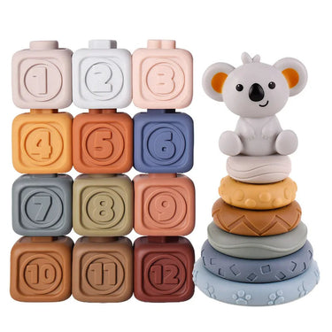 SensoriBlox | Desarrolla creatividad y sentidos - Set Torre de Mordedores Koala